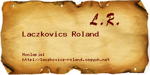 Laczkovics Roland névjegykártya