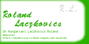 roland laczkovics business card